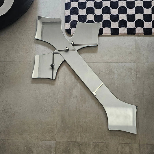 CHROME CROSS MIRROR