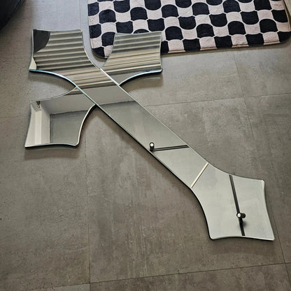 CHROME CROSS MIRROR