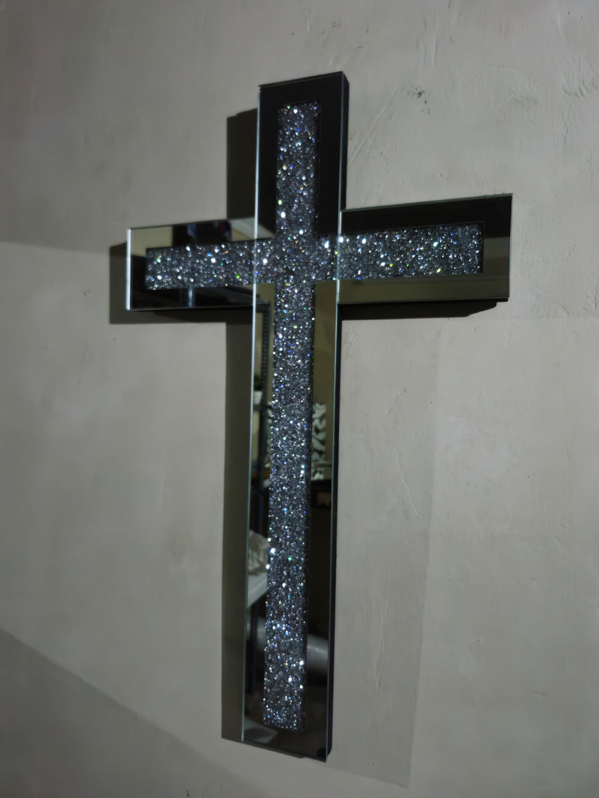 Chrome Cross Glitter Mirror