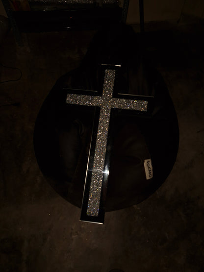 Chrome Cross Glitter Mirror