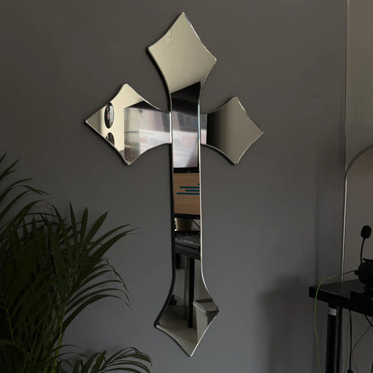 CHROME CROSS MIRROR