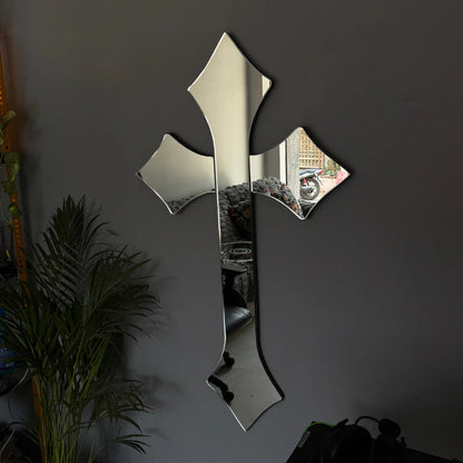 CHROME CROSS MIRROR