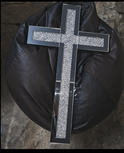 Chrome Cross Glitter Mirror