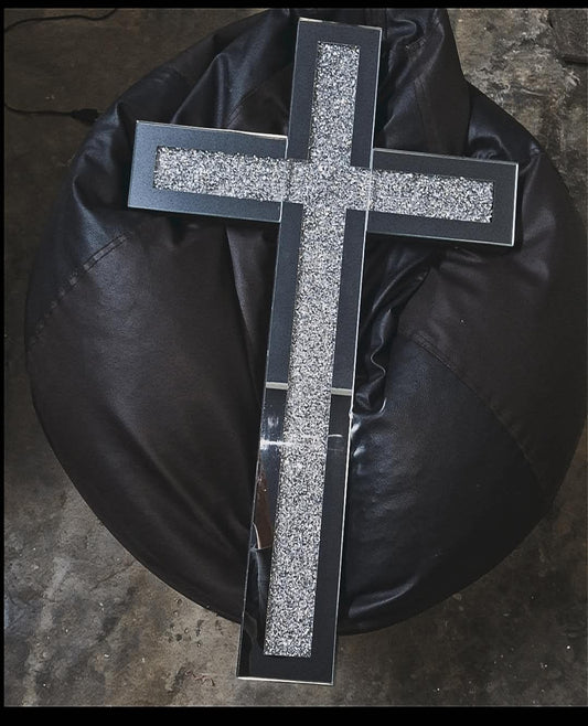 Chrome Cross Glitter Mirror